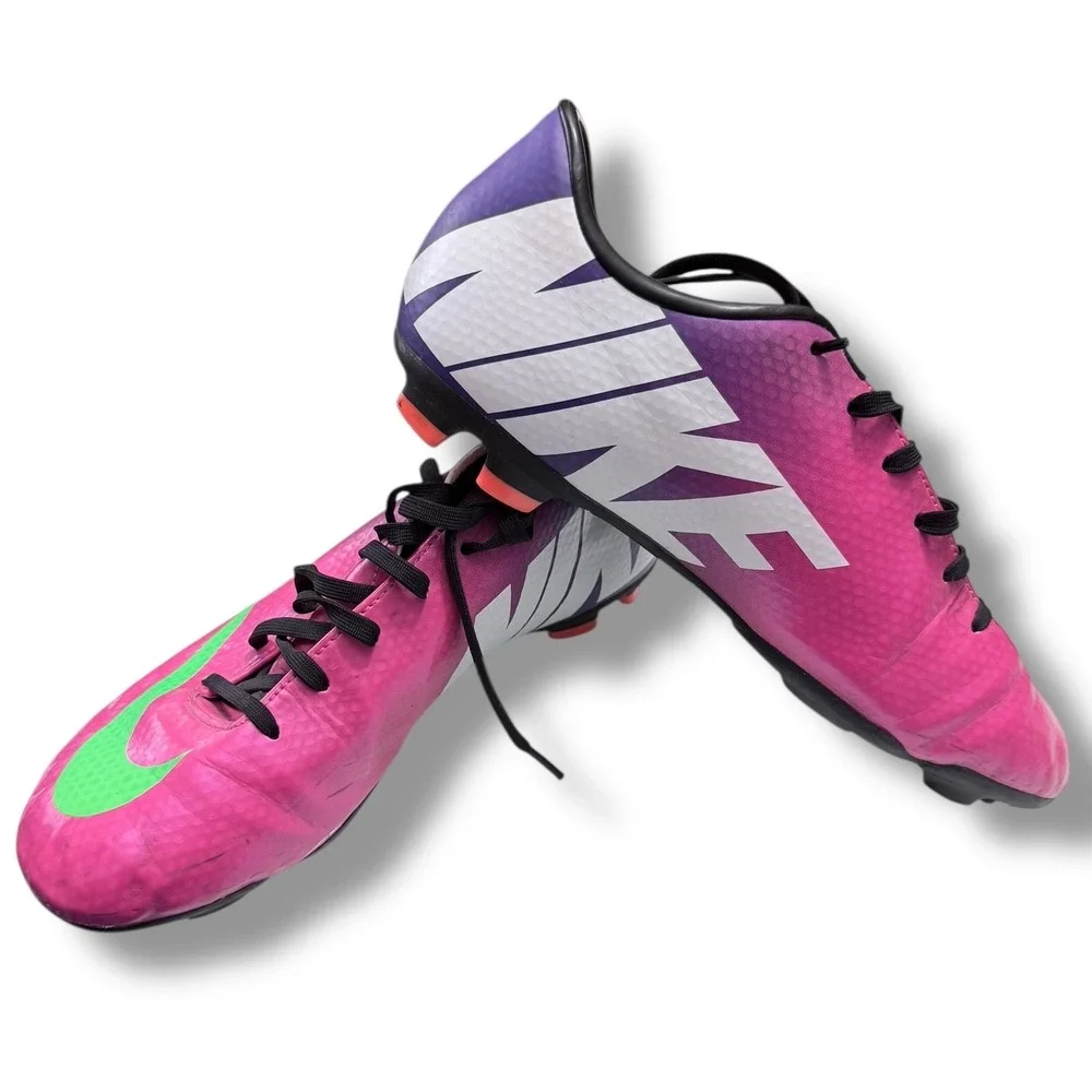 Nike Mercurial Victory VI Dynamic Fit FG Soccer Cleats Pink Purple Kids Youth 6Y